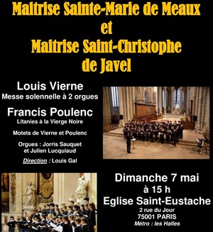 Affiche de Maîtrise de Meaux et Maîtrise de Saint-Christophe