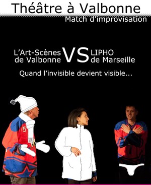 Affiche de Match d'improvisation de Valbonne: L'Art-Scènes/L.i.pho