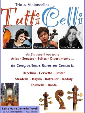 Affiche de Trio de Violoncelles : Du Baroque à nos jours