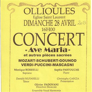 Affiche de Concert de musique sacrée