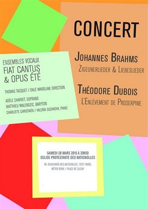 Affiche de Johannes Brahms et Théodore Dubois