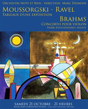 Affiche de Concert Moussorgski et Brahms