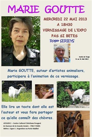 Affiche de Vernissage de l'exposition animalière
