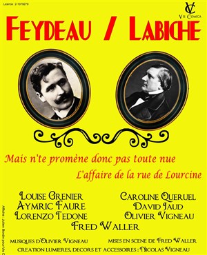 Affiche de Feydeau et Labiche, pièces en un acte
