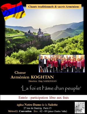 Affiche de Choeur Arménien Koghtan