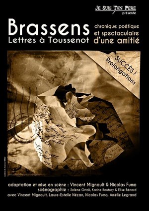 Affiche de Georges Brassens : lettres à Toussenot