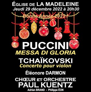 Affiche de Orchestre Paul Kuentz : Puccini Missa di Gloria / Tchaikovski Concerto pour violon
