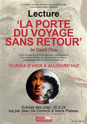 Affiche de La porte du voyage sans retour de David Diop - Lecture