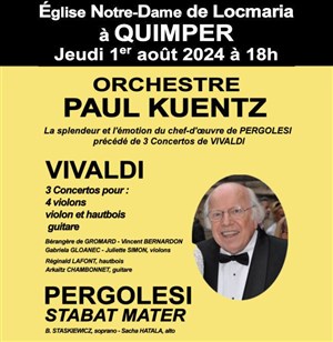 Affiche de Orchestre Paul Kuentz : Vivaldi / Pergolesi | Quimper
