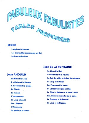 Affiche de Fabuleux Fabulistes