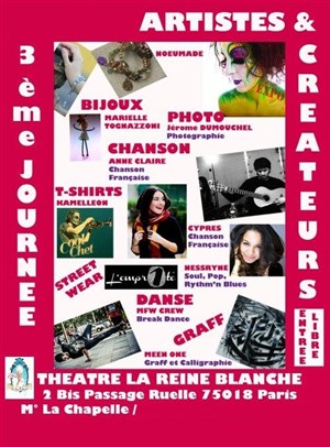 Affiche de 3ème Journée des artistes et Créateurs de La Reine Blanche