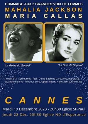 Affiche de Hommage Maria Callas et Mahalia Jackson