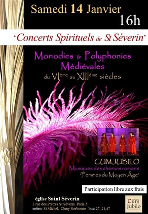 Affiche de Monodies & Polyphonies Médiévales sacrées pour voix de femme