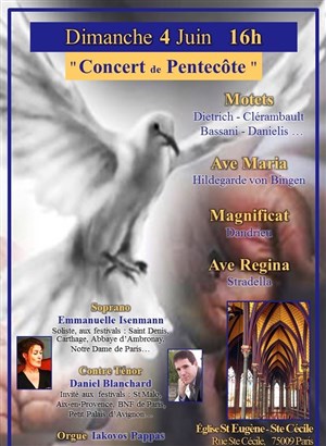 Affiche de Récital Soprano, Contre ténor & Orgue | Concert de Pentecôte