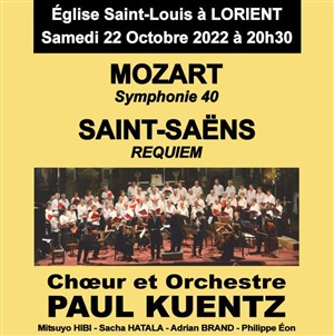 Affiche de Choeur et orchestre | Paul Kuentz : Mozart, symphonie 40 / Saint-Saëns requiem