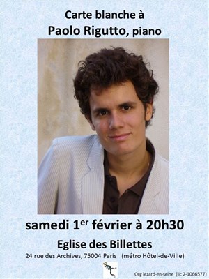 Affiche de Carte blanche à Paolo Rigutto