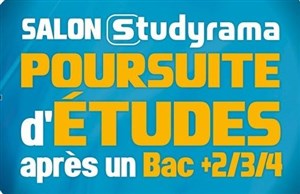 Affiche de Salon Studyrama de la Poursuite d'Etudes après un Bac +2/ +3/ +4