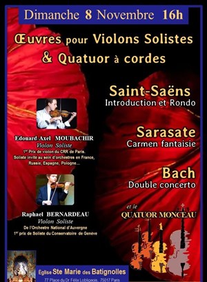 Affiche de Oeuvres pour Violons Solistes & Quatuor à cordes