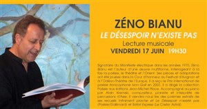 Affiche de Lecture poétique et musicale avec Zéno Bianu