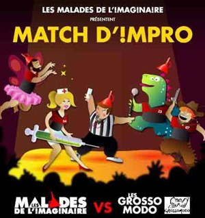 Affiche de Match d'impro : Les Malades de l'imaginaire vs les Grossomodo (Orléans)