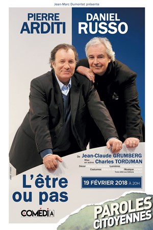 Affiche de L'être ou pas | Avec Pierre Arditi et Daniel Russo