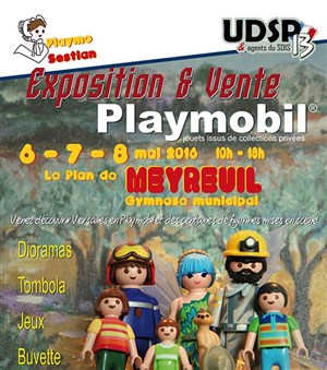 Affiche de Exposition vente de jouets Playmobil