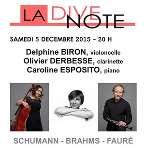 Affiche de Concert avec le Trio Biron - Derbesse - Esposito