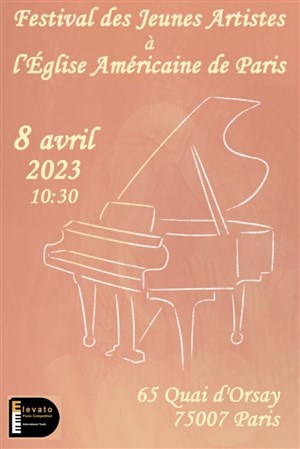 Affiche de Festival des Jeunes Artistes à l'Eglise Américaine de Paris