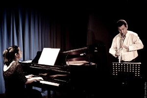 Affiche de Concert récital Dhurata Lazo au piano et Zija Bushi Bejleri au saxophone