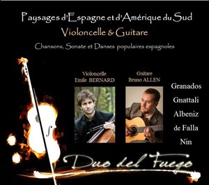 Affiche de Récital: Violoncelle & Guitare : Paysages d'Espagne et d'Amérique du Sud
