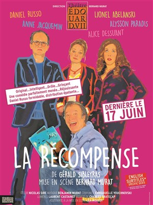Affiche de La Récompense | avec Daniel Russo