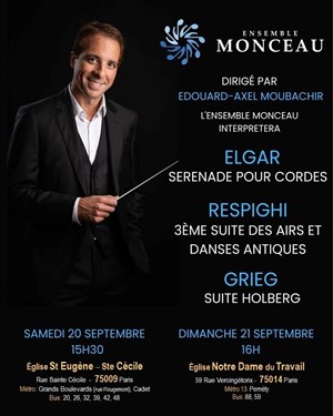 Affiche de Symphonies pour Orchestre à Cordes : Elgard, Respighi, Grieg