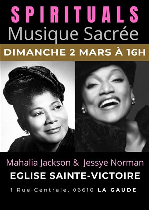 Affiche de Hommage à Jessye Norman et à Mahalia Jackson : Spirituals et Musique Sacrée