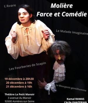 Affiche de Molière, farce et comédie