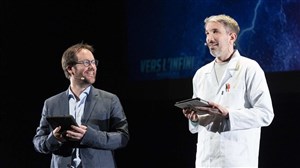 Affiche de Guillaume Meurice et Eric Lagadec dans Vers l'infini... (mais pas au delà)
