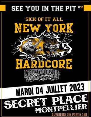 Affiche de Sick Of It All + Nothing From No One | See You In The Pit #12