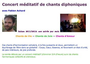 Affiche de Concert méditatif de chants diphoniques