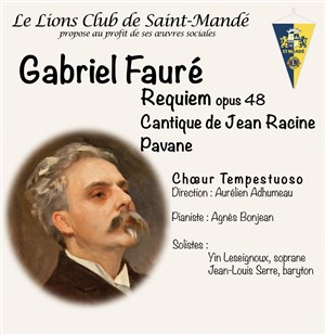Affiche de Concert Gabriel Fauré