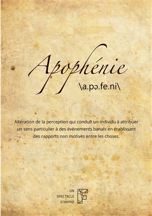 Affiche de Apophénie