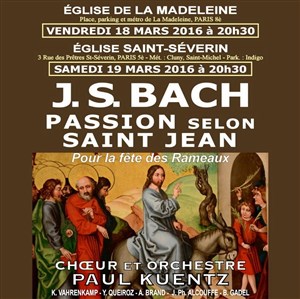 Affiche de Bach : Passion selon St-Jean