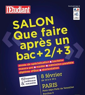 Affiche de Salon de l'etudiant : que faire après un bac +2/3 ?