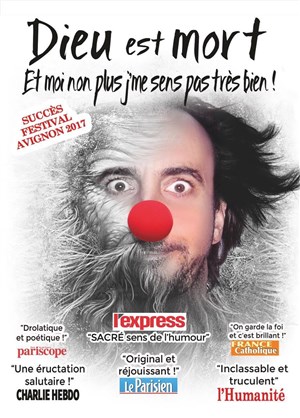 Affiche de Dieu est mort. Et moi non plus j'me sens pas très bien !