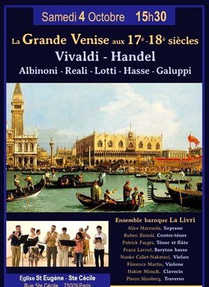 Affiche de Concert Baroque : Sonates, Airs & Cantates