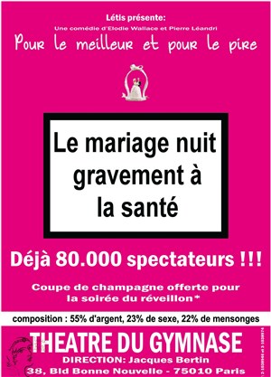 Affiche de Le mariage nuit gravement à la santé