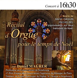 Affiche de Récital d'Orgue pour le temps de Noël
