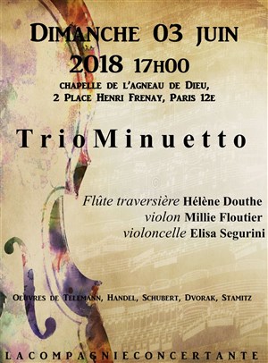 Affiche de Concert en trio : Handel / Telemann / Schubert / Dvorak