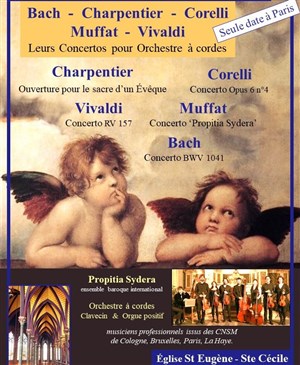 Affiche de Les Concertos pour Orchestre à cordes de Bach - Charpentier - Corelli - Muffat - Vivaldi