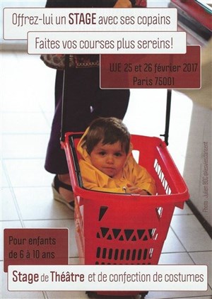 Affiche de Stage d'Initiation Théâtre et de confection de costumes pour enfants | CE2, CM1 et CM2