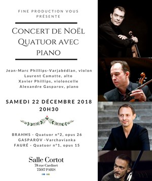 Affiche de Quatuor avec piano : Concert de Noël