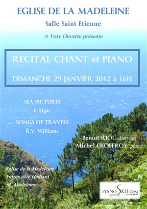 Affiche de Récital chant et piano | Eglise de la Madeleine